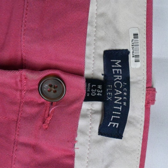 J.CREW 34 x 30 Pink Slim Fit Chino Pants - Picture 3 of 5